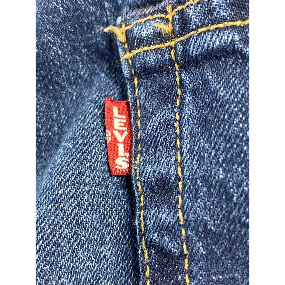 Levi's 502 Men's Jeans Size 30x34 Premium Big E Stretch Blue Denim Dark Wash - Picture 5 of 14